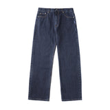 14oz DESIZED SELVEDGE RAW WIDE-LEG JEANS-NAVY