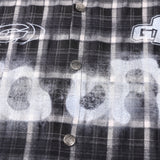 FAUX LAYERED PLAID & WAFFLE KNIT LONG SLEEVE SHIRT