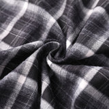 FAUX LAYERED PLAID & WAFFLE KNIT LONG SLEEVE SHIRT