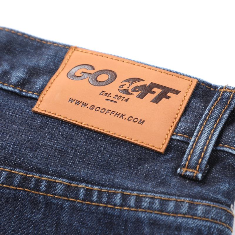 14oz DESIZED SELVEDGE RAW WIDE-LEG JEANS-NAVY