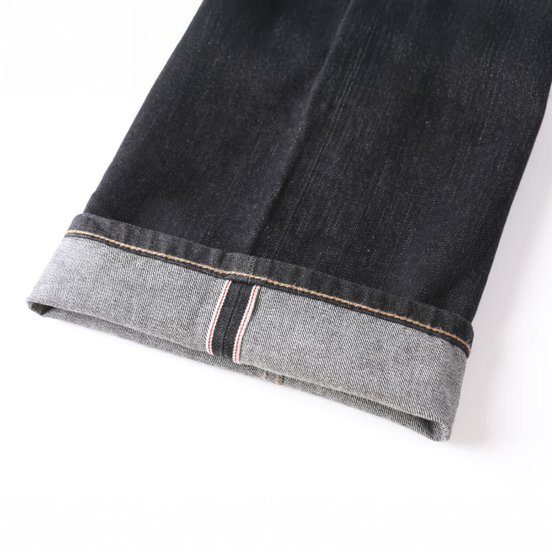 14oz DESIZED SELVEDGE RAW WIDE-LEG JEANS-INDIGO