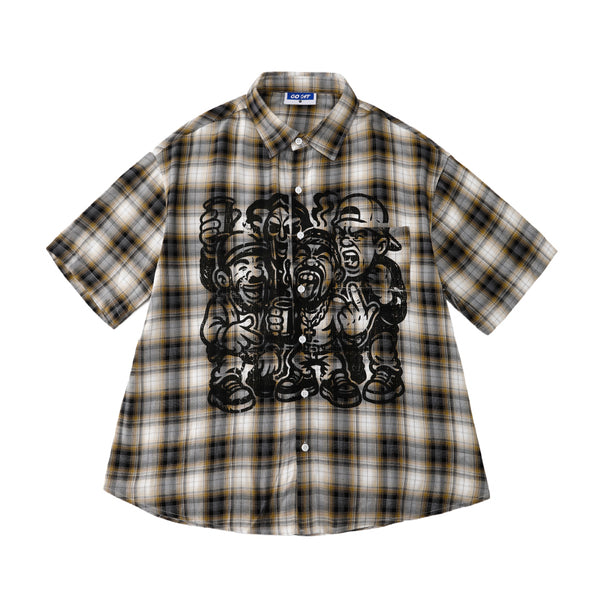 PLAID SHORT-SLEEVE SHIRT
